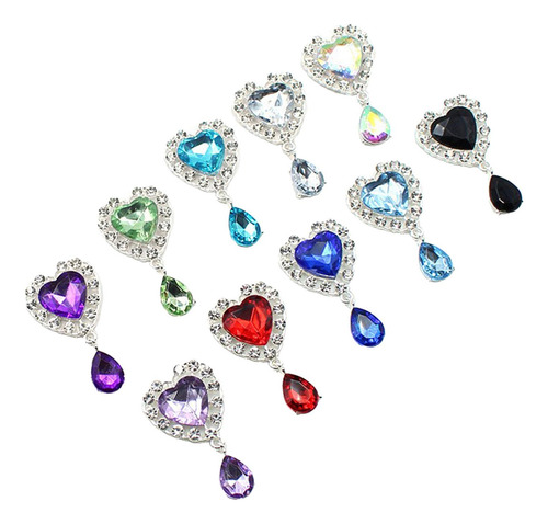 10 Piezas De Adornos De Botones De Diamantes De Imitación