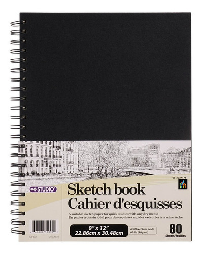 Cuaderno De Bocetos Argollado Doble Libreta De Diseño Arte