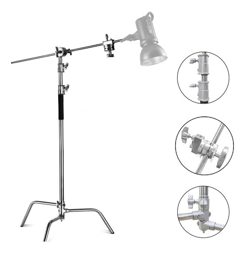 Girafa Iluminação Sl330 C-stand Aço Inoxidável Amortecimento