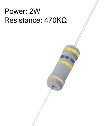 A 50 Resistencias 470k Ohm Resistor Película Carbono 2w 5%
