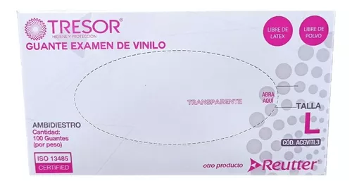 Guante Vinilo L/P Tresor Talla S