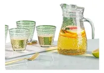 Comprar Jarra Con Vasos Vidrio, Juego De Jarra Y Vasos Transpar 5 Pz