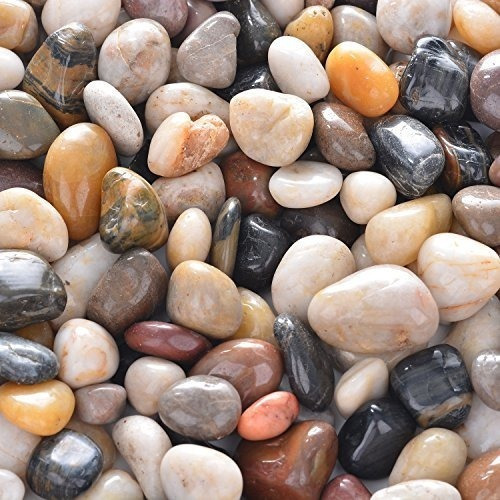 Oupeng Pebbles 2 Libras De Grava Pulida Piedras De Color Mez