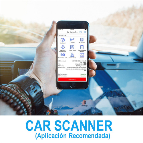 Scanner P/ Automovil Elm327 Bluetooth Obd2 V2.1 Version 2024