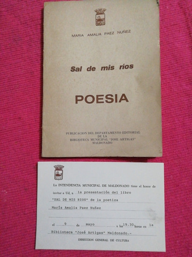 Sal De Mis Ríos Poesía Maria Amalia Páez Nuñez 1era Edición 