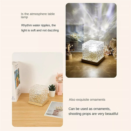 A Luz Noturna Led Rotativa Com Ondulação De Água