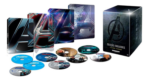 Imagem 2 de 2 de Coleção Vingadores 4 Filmes 9 Discos