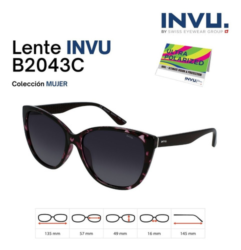 Imagen 2 de 5 de Lentes De Sol. Gafas Invu B2043 Ultra Polarizados Uv400