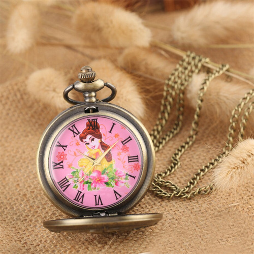 Collar Reloj La Bella Y La Bestia De Colección