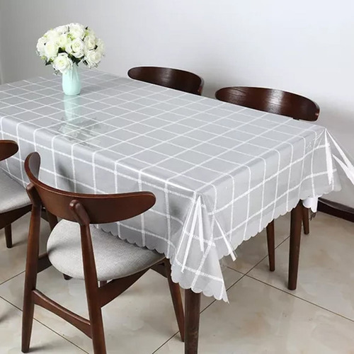 Mantel Cristal Transparente 200 Micrones Cubremantel Mesa 1.40m X 1.50m