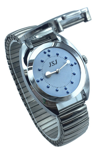 Reloj Braille Táctil For Invidentes Esfera Azul