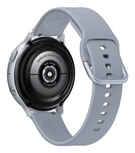 Samsung Galaxy Watch Active2 (Bluetooth) 1.4" caixa 44mm de alumínio cloud silver pulseira cloud silver de fluoroelastómero e o arco cloud silver SM-R820