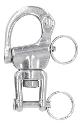Manilha Tubarão Inox Com Destorcedor 90mm Barcos Lanchas Iates Veleiros Manilha Seavix Resistente Prender Âncoras Conectores Cabos Içar Cargas Manilha Amarração Ancoragem