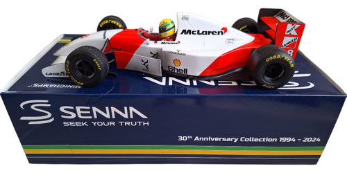 F1 Mclaren Mp4/8 Gp Europa Dirty Version Ayrton Senna 1/18 Branco