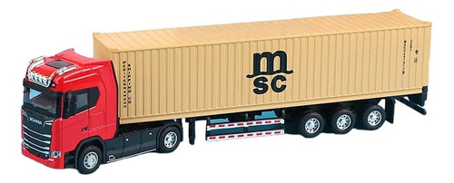 Camión Scania S730 V8 Con Su Semirremolque Escala 1:36