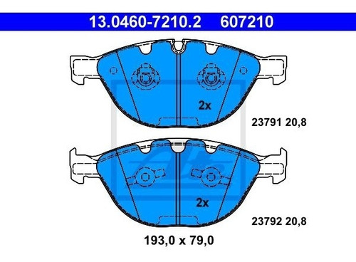 Balatas Delanteras Bmw Serie M M5 5.0 2006/2010 Marca: Ate