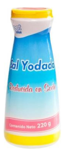 4 Pzas Sal Yodada De Mesa Great Value Reducida En Sodio 220