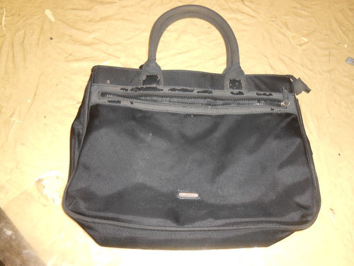 Cartera Cuero Negra Carpisa Italiana Apta Compu Muy Bonita 