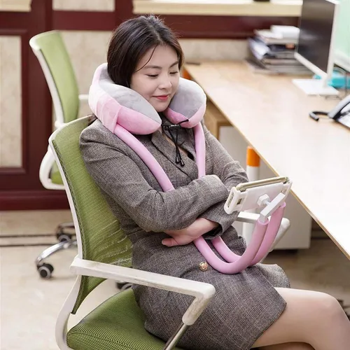 ... Almohada For El Cuello Con Soporte For Teléfono, En