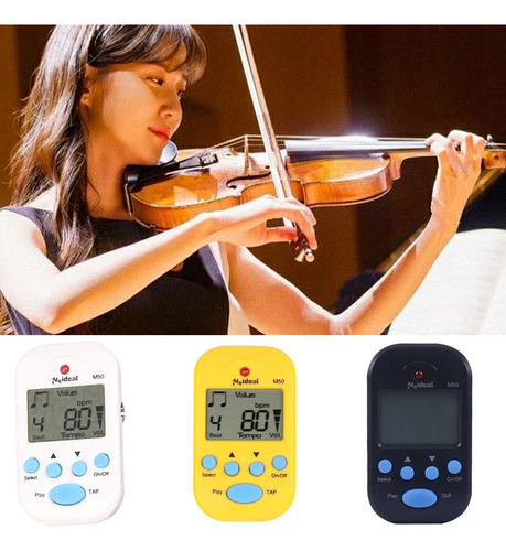 Mini Metrónomo Electrónico Digital Beat Tempo Para Guitarra