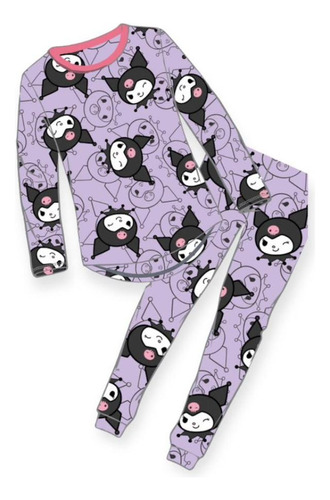  Pijama Conjunto Manga Larga Algodon Infantil De Kuromi