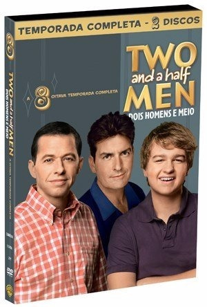 Dvd Série Two And A Half Men 8ª Temporada 2 Discos Com Luva 