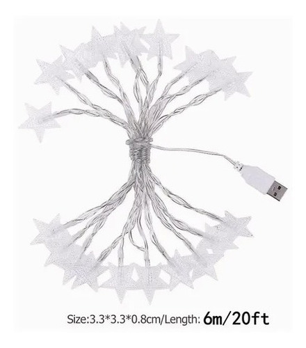 Imagen 6 de 9 de Luces Led De La Estrella Cuerda Cortinas Leds Decorativas