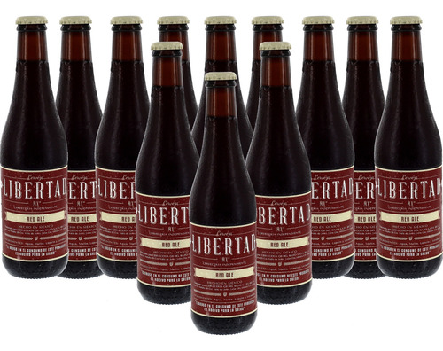 12 Pack Cerveza Artesanal Libertad Red Ale Vidrio 355 Ml