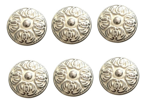6pcs Perillas De Cajón De Aleación De Zinc Forma De Botón