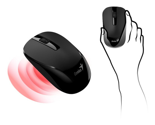 Kit de teclado y mouse inalámbrico Genius KM-8100 de color negro
