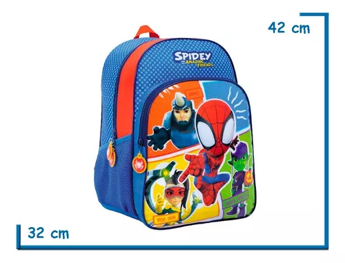Spidey and His Amazing Friends - Mochila con mochila Spiderman de 11  pulgadas para niños pequeños, botella de agua, más | Mochila Spiderman para