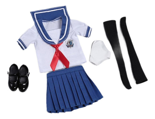 Traje De Uniforme De Colegiala A Escala 1:6, Ropa Para