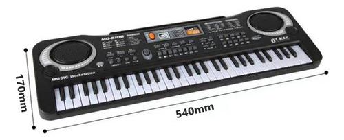 Teclado Electrónico Digital Con 61 Teclas, Negro