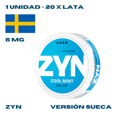 Zyn | 6mg | 20 Pzas | Mini Dry | Cool Mint