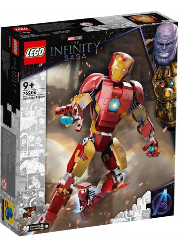 Lego Marvel Super Heroes - Figura De Iron Man (76206) Cantidad de piezas 381