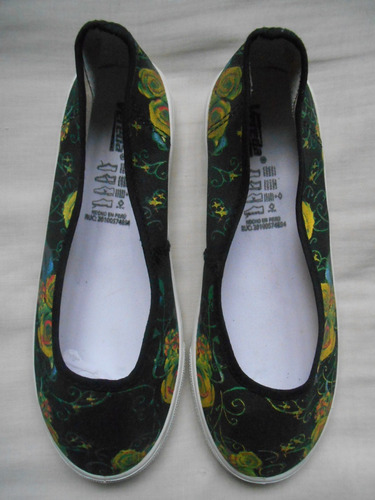 Ballerinas Zapatillas Floreadas, Talla 37