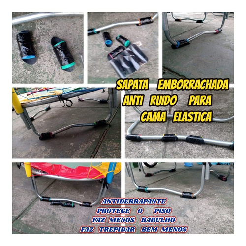 Pés Emborrachado Antiderrapante Para Pula Pula Kit C/08