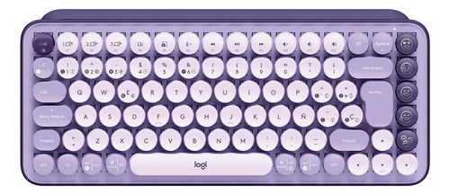 Logitech Pop Keys Multi-device Teclado Wireless Lila Español