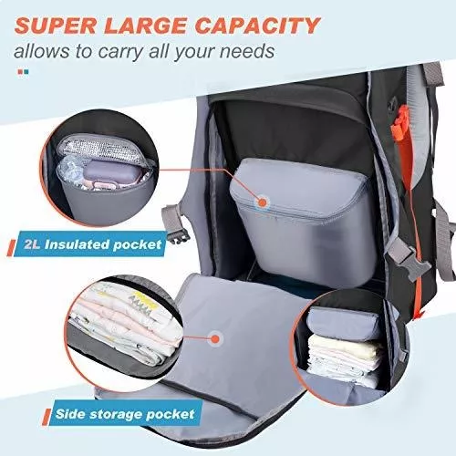WIPHA - Mochila para bebé, ergonómico, con toldo para el sol, mochila de  senderismo con gran espacio de almacenamiento y bolsillo aislado, asiento