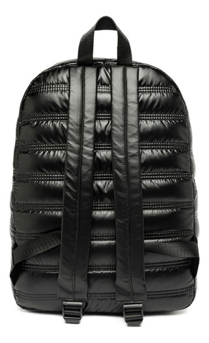 Mochila Feminina Escolar Espaçosa Puffer Resistente Cor Preto Desenho Do Tecido Liso
