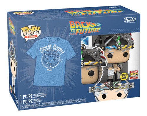 Doc Brown Glow Funko Pop Y Playera Volver Al Futuro Talla S