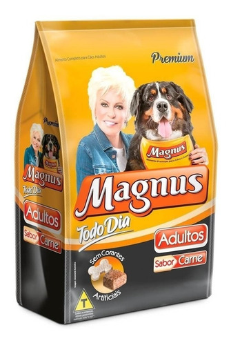 Ração Magnus Premium Todo Dia para cachorro adulto da raça média/grande sabor carne em saco de 15kg