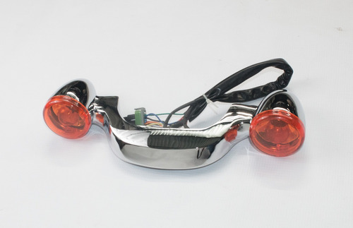 Imagen 2 de 6 de Barra Direccionales Traseras Cromo Foco Para Harley Touring