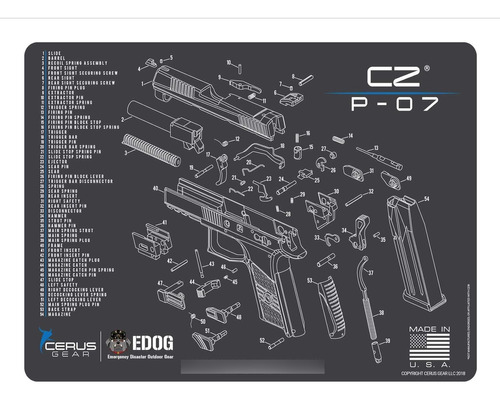 Edog Alfombrilla De Limpieza De Pistola P07  Diagrama Esque