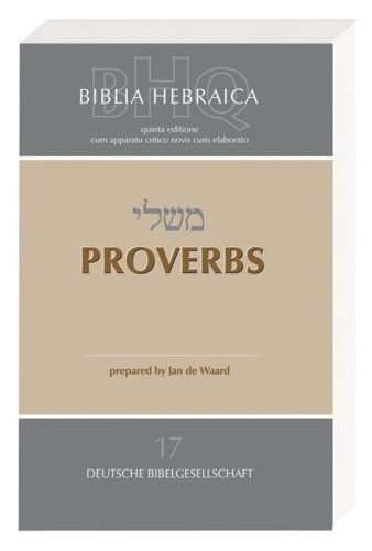 Libro Biblia Hebraica Quinta (bhq) - 
