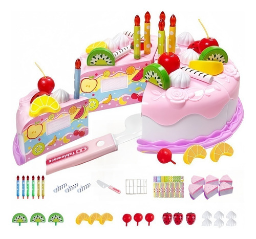 Juego De Juguetes De Cocina De Corte Diy Para Cumpleaños, Juguetes De Corte De Frutas, Juguetes De Corte De Pasteles Para Niñas Y Niños, Regalo.