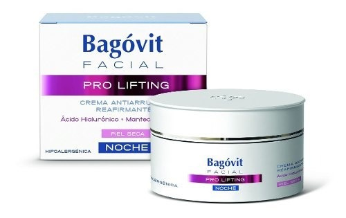 Crema Antiarrugas Reafirmante Noche Bagóvit Pro Lifting para piel seca de 50g