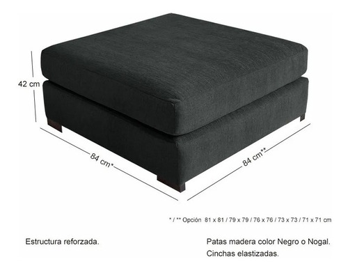 Puff Butacon 90 X 90 Camastro Para Sillon Sofa Apoyapies | MercadoLibre