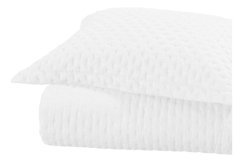 Colcha Matelassê Boulevard King - Branco Efeito Enrugado