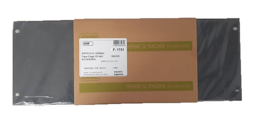 Genrod Tapa Ciega Para Rack De 19 , Ciego,4 Unidades, Negro